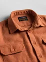 Rust Orange Recycled Solid Flannel Shirt