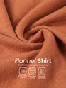 Rust Orange Recycled Solid Flannel Shirt