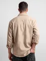 Sand Brown Recycled Solid Flannel Shirt