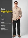 Sand Brown Recycled Solid Flannel Shirt