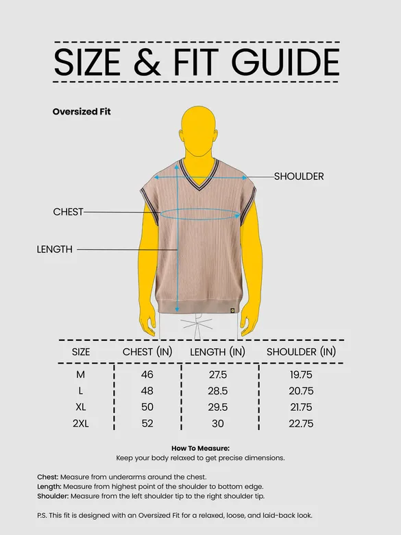 Beige Knit V-Neck Vest