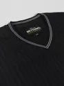 Black Knit V-Neck Vest