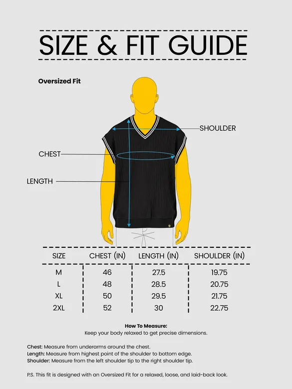 Black Knit V-Neck Vest