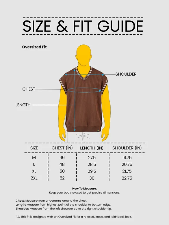 Brown Knit V-Neck Vest