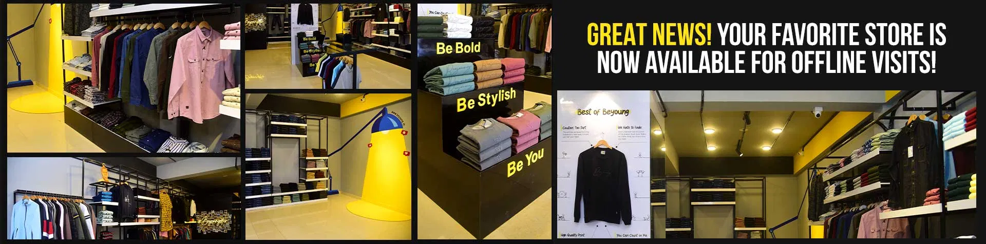 Beyoung offline stores banner