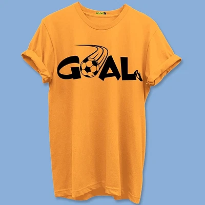 Football Goal Printed Half Sleeve T-Shirt For Men