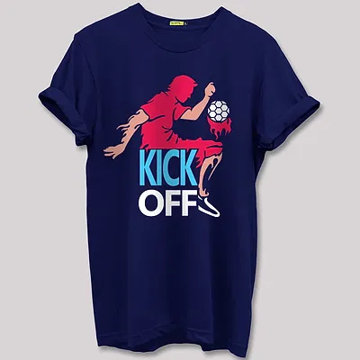 Football Kickoff Printed Half Sleeve T-Shirt For Men