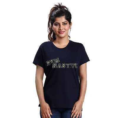 Gymnastic Women's Printed Half Sleeve T-Shirt