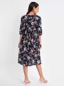 Flower Print A-Line Kurta