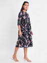 Flower Print A-Line Kurta