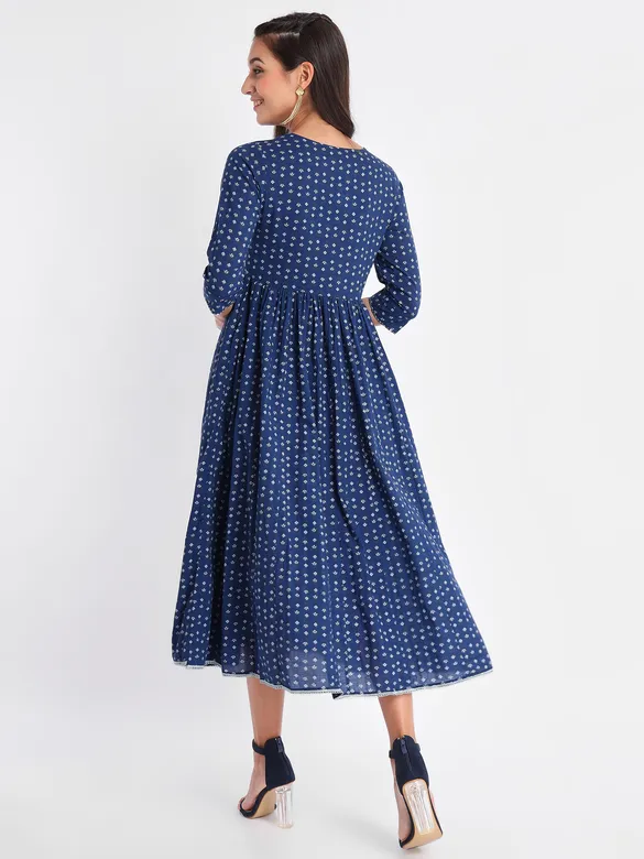Printed Long Anarkali Kurti