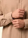 Beige Textured Corduroy Shirt