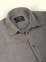 Grey Textured Corduroy Shirt