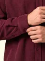 Maroon Textured Corduroy Shirt
