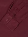 Maroon Textured Corduroy Shirt