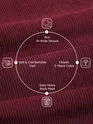Maroon Textured Corduroy Shirt