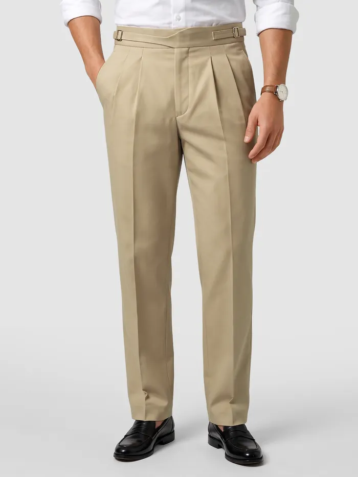 Beige Gurkha Pants