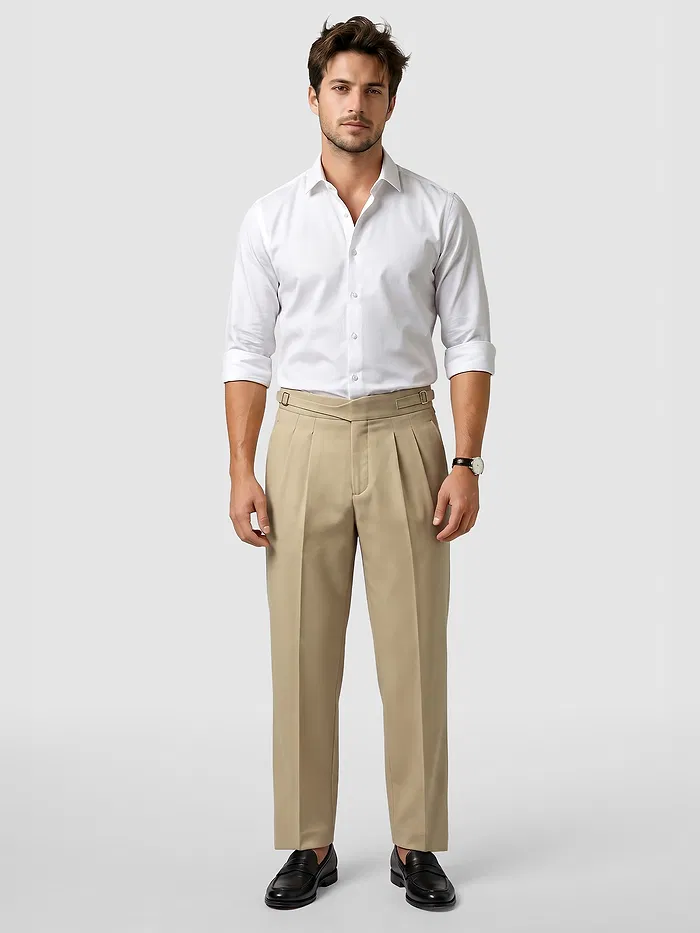 Beige Gurkha Pants