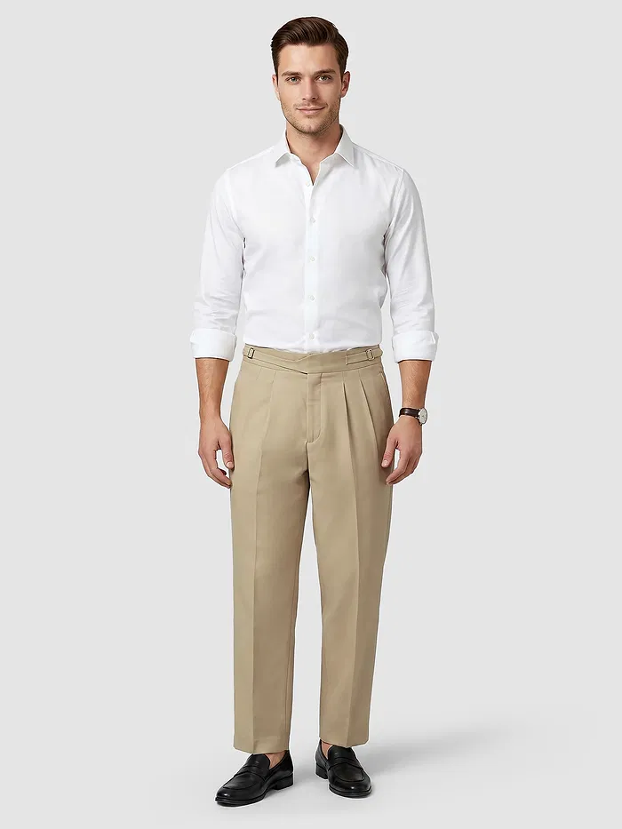 Beige Gurkha Pants
