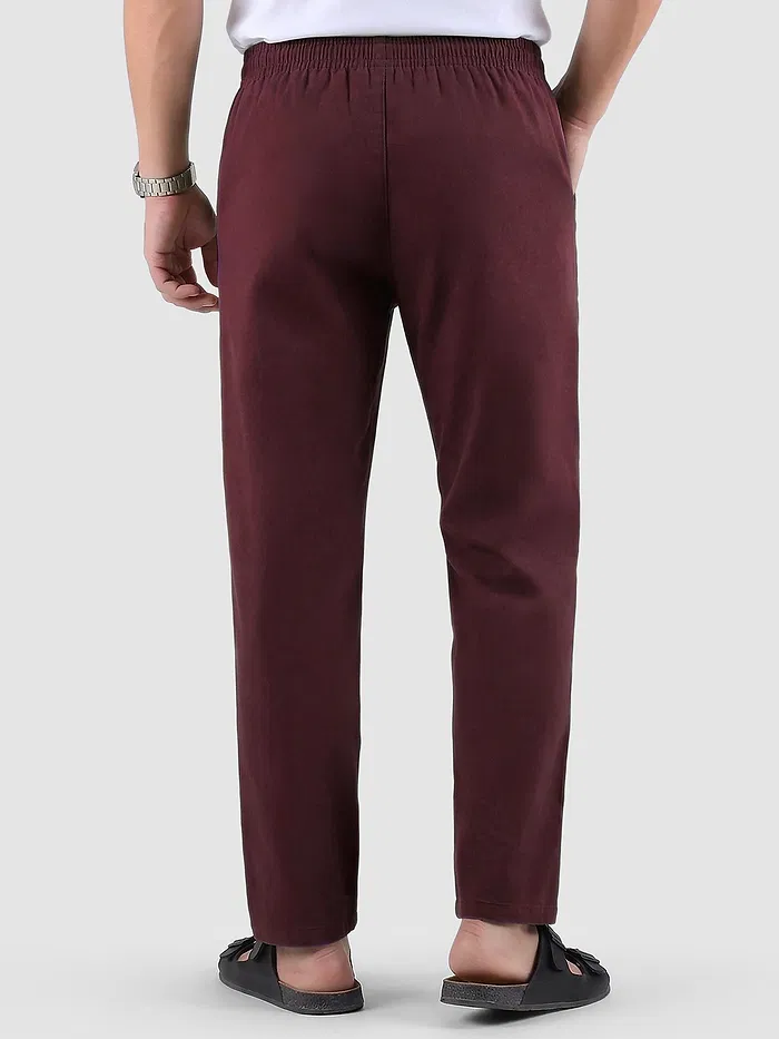 Maroon Regular-fit Pajamas