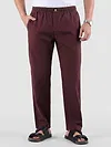Mens pajama pants in maron color - Regular-fit