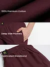 Maroon Regular-fit Pajamas