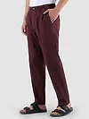 Maroon Regular-fit Pajamas