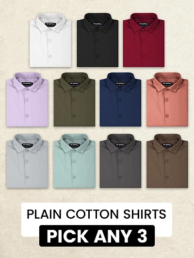 Best plain shirts combo for men online in india, 