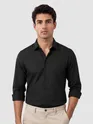 Black - Plain Cotton Shirts