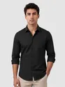 Black - Plain Cotton Shirts
