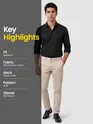 Black - Plain Cotton Shirts