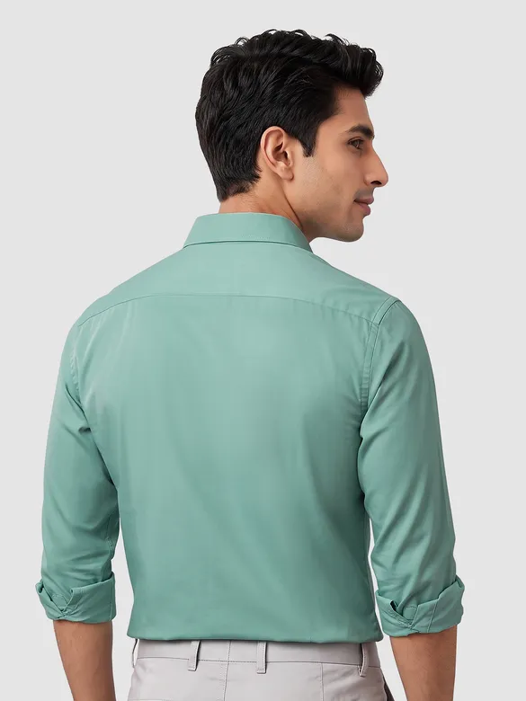Pista Green - Plain Cotton Shirts