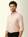 Beige Oxford Plain Shirt
