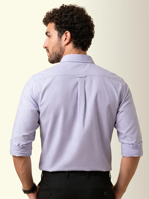 Lavender Oxford Plain Shirt