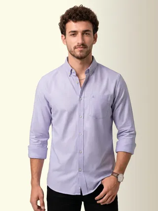 Lavender Oxford Plain Shirt
