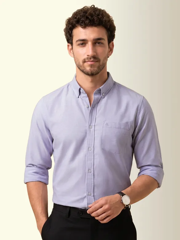 Lavender Oxford Plain Shirt
