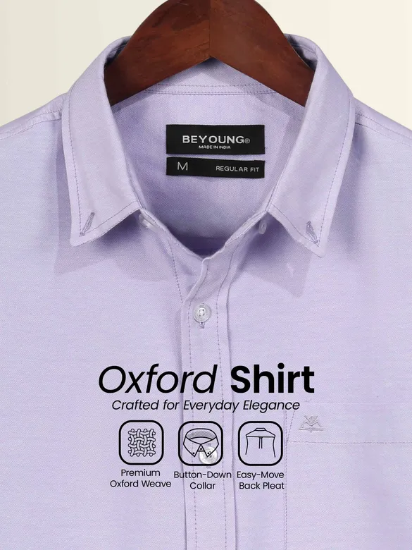 Lavender Oxford Plain Shirt