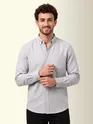 Grey Oxford Plain Shirt