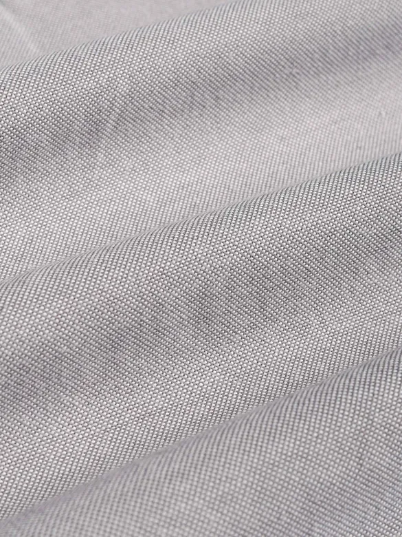 Grey Oxford Plain Shirt