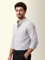 Grey Oxford Plain Shirt