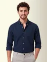 Navy Oxford Plain Shirt