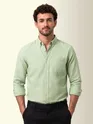 Pista Green Oxford Plain Shirt