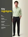 Pista Green Oxford Plain Shirt
