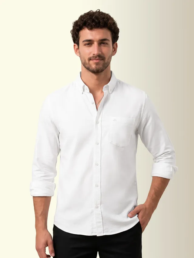 White Oxford Plain Shirt