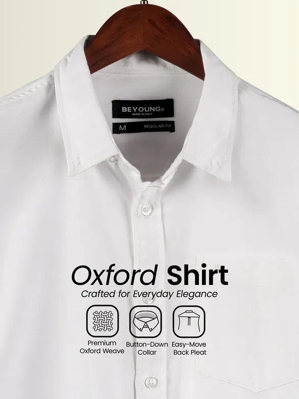 White Oxford Plain Shirt