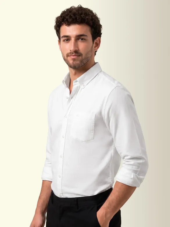 White Oxford Plain Shirt