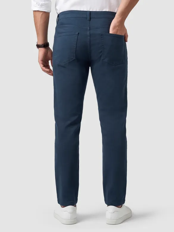 Dark Blue Regular-fit Chino Pants