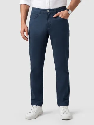 Blue Regular-fit Chino Pants