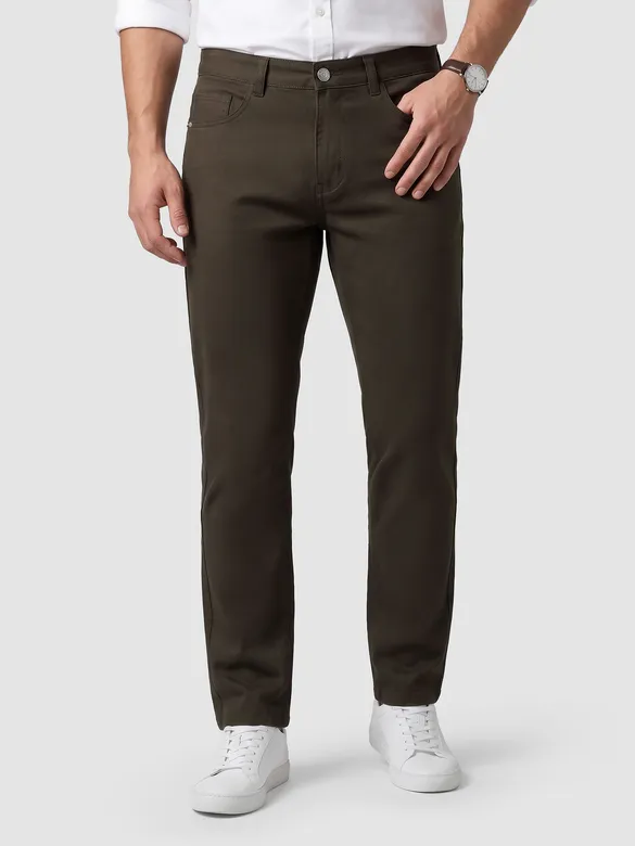 Brown Regular-fit Chino Pants
