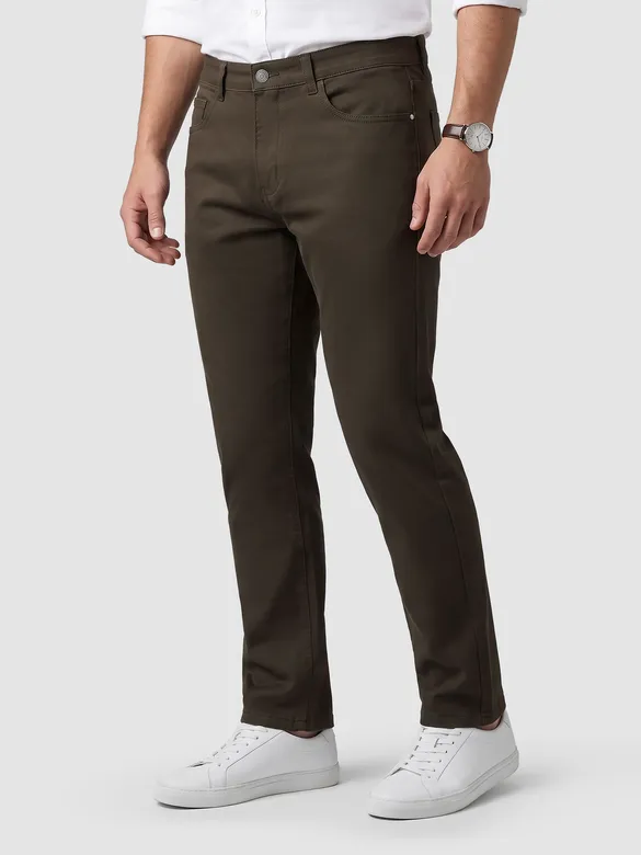 Darkest Brown Regular-fit Chino Pants
